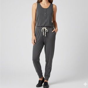 𝅺Joe Fresh Sleeveless Dark Grey Tank Full Length XL Loose Fit Romper Brand New